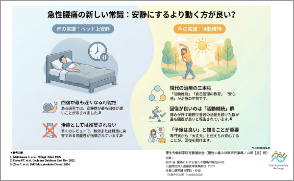 P11 急性腰痛の新しい常識 ― 安静より「動く」ほうが良い?